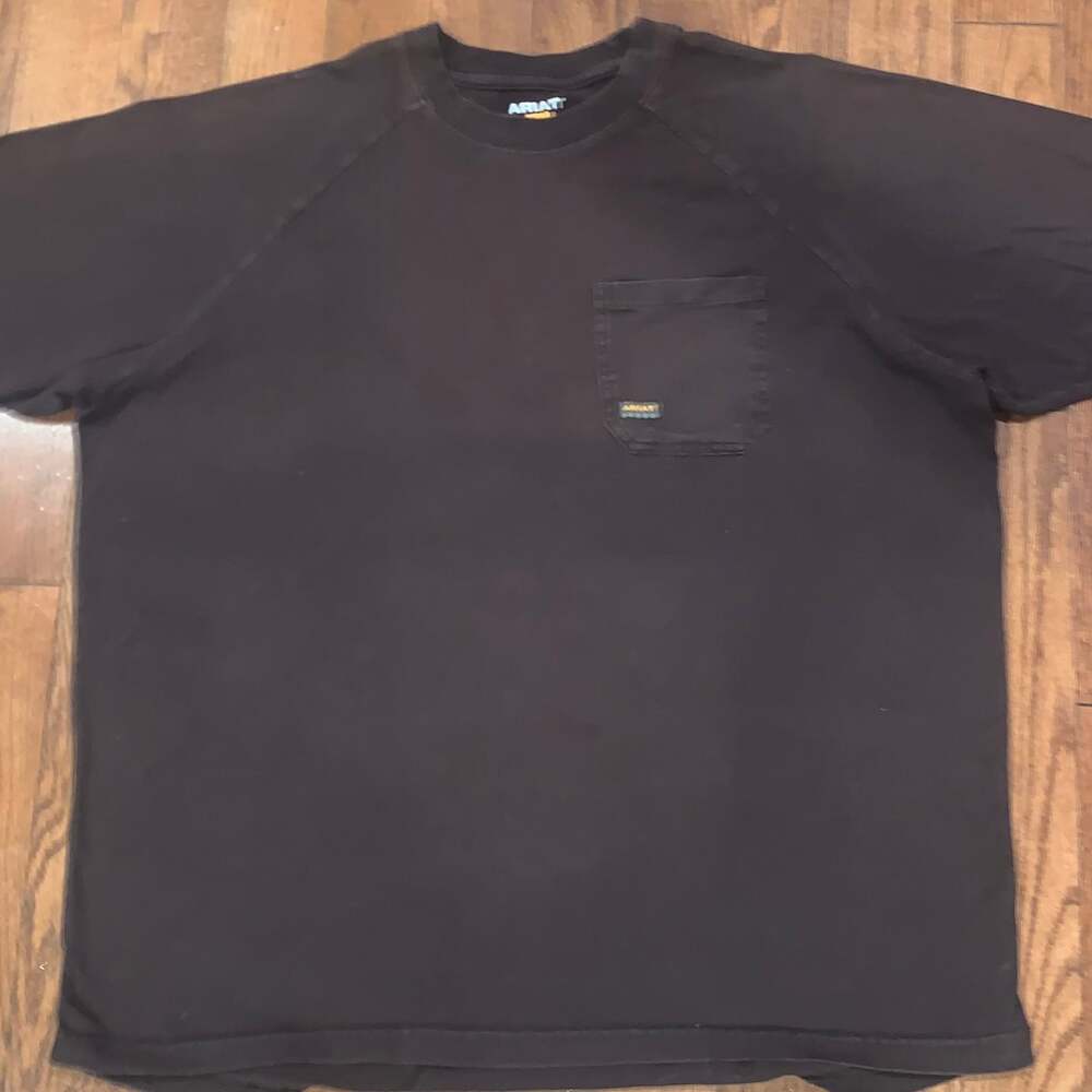 Ariat Rebar Cotton‎ Strong Short Sleeve T-Shirt Drk Brown Men's XXL